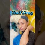 【半顔メイク】ドラァグクイーンのHalf Dragメイク💄#makeup #半顔メイク #halfdrag #dragqueenmakeup #shorts