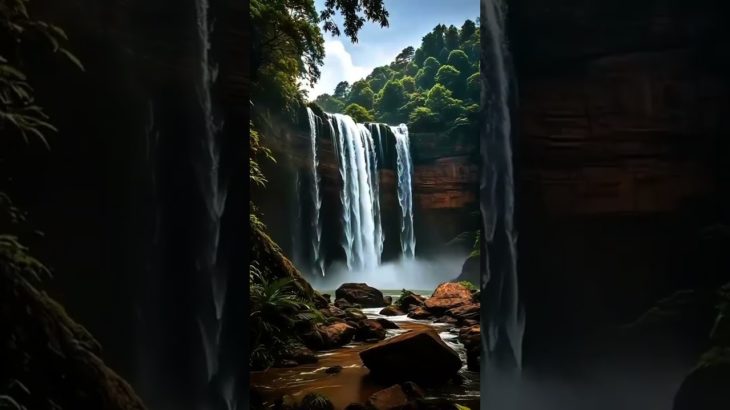 Beautiness of waterfall #beautiful #beauty #waterfall #alaska #alaskaphotography #shorts