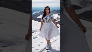 [4K] Real Indian Al Art Lookbook Effortless Coastal lavender bustier mediterranean beauty #shorts