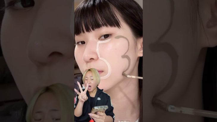 顔が簡単にマイナス5kgする方法‼️✨️#メイク #検証 #垢抜け #makeuphacks #makeuptutorial #koreanmakeup #asianmakeup #fyp