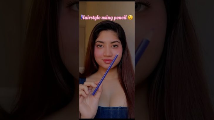 Hairstyle using a pencil 🤯 #shorts #beauty #hairstyle