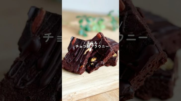 【レンチン一発で完成】チョコ麹ブラウニー　#ダイエット #ダイエットレシピ #shorts