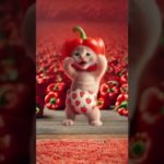 赤パプリカおむつ猫 #猫ダンス #ペットダンス #パプリカ#オムツ#trending