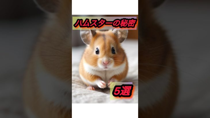 ハムスターの以外な秘密5選‼️🐹　　　　　　　　　　　#animal #ペット #どうぶつ #雑学
