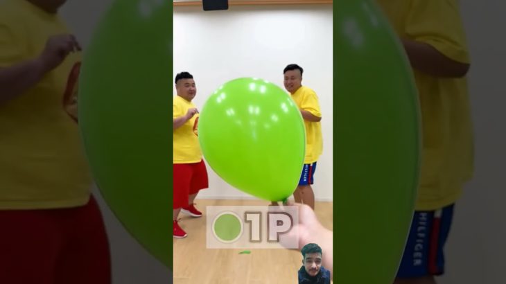 Big man balloon crash 🎈🤣 #challenge #fischer #funny #フィッシャーズ #shorts