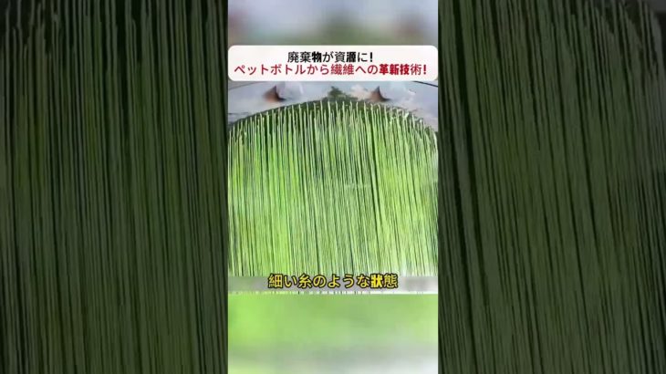 廃棄物が資源に！ペットボトルから繊維への革新技術！ #リサイクル #環境保護 #持続可能性 #エコ #再利用