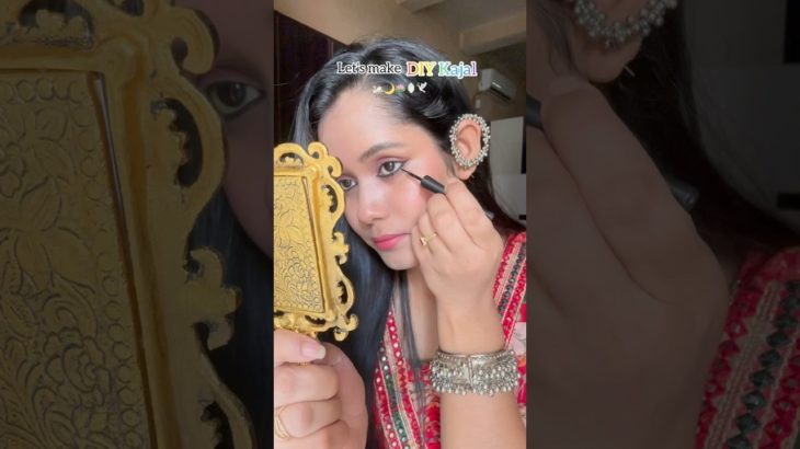 Let’s make Ancient beauty DIY Kajal🪞🪷#youtubeshorts #krishna #diy #radha #kajal #shorts #hacks