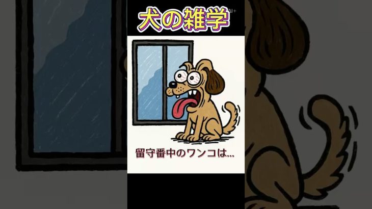 留守番中のワンコは… #shorts#犬#わんちゃん#dog#雑学#ペット#動物#bgm#ai