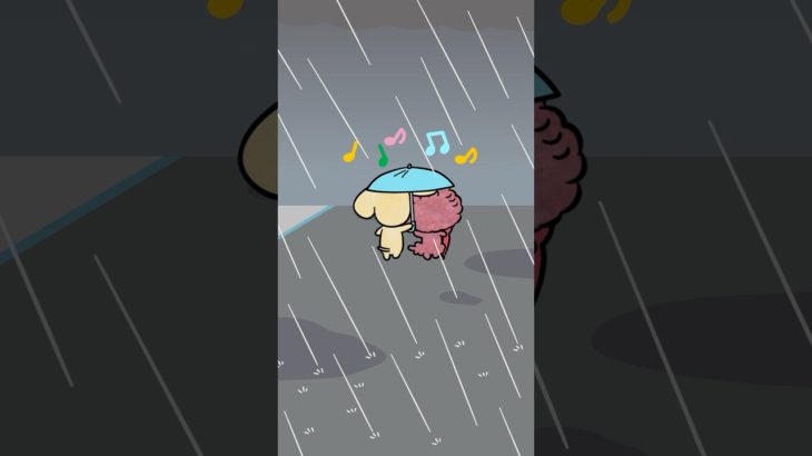 雨の日…☔️ #アニメーション #恋愛 #ペット