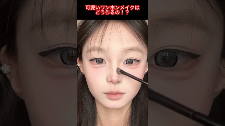 可愛いワンホンメイクで愛され小顔