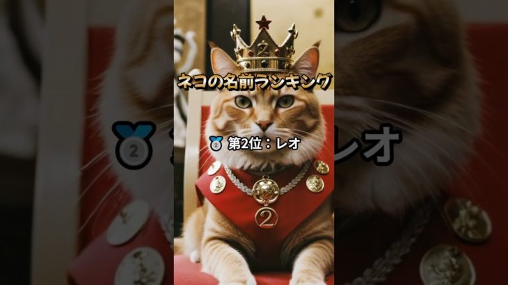 ネコの名前ランキング #ネコ　＃動物　＃雑学　#ペット　#ネコの雑学