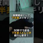 股関節30秒でほぐせる下半身ストレッチ！#ダイエット #ストレッチ #下半身痩せ #骨盤矯正 #股関節ストレッチ