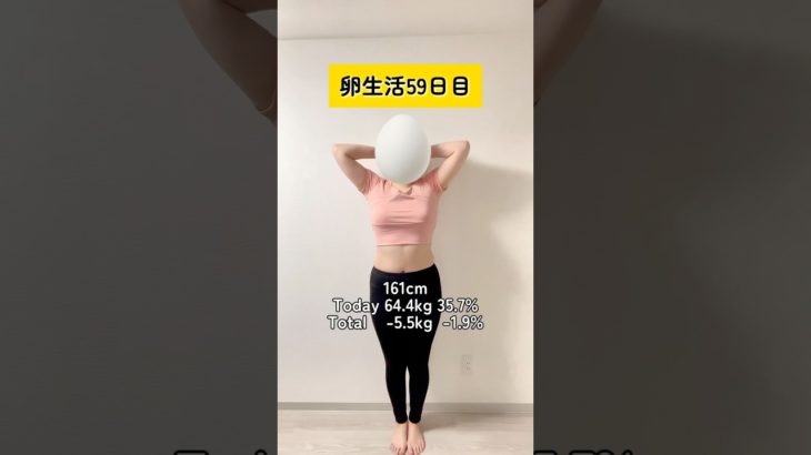 卵生活59日目 #ダイエット #diet #体脂肪率