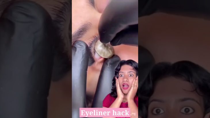 Eyeliner hack #viral #beauty #makeup #trending #shorts