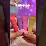 🍓Laneige Mini Lip glowy balms🍦#makeup #beauty #lipstick #cute #fyp #asmr #explore #shorts