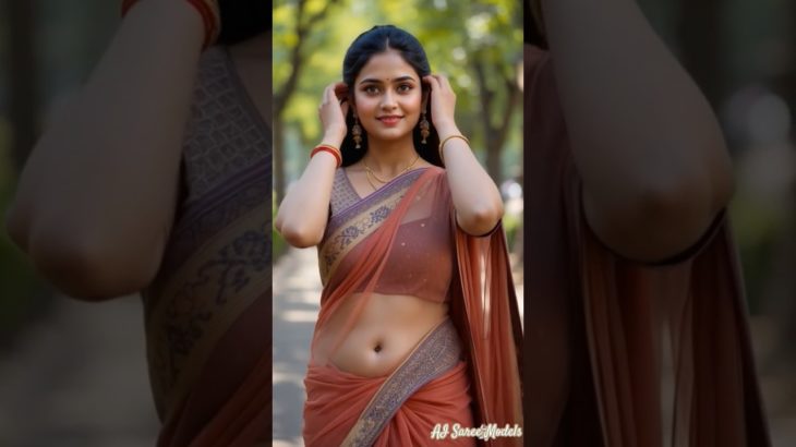 Saree Elegance with Graceful Navel Show | Timeless Beauty in Every Drape 👑#aisareemodels