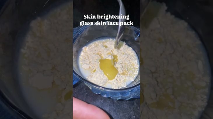 Skin brightening face pack for glass skin #skincare #facepack #brightskin #beauty