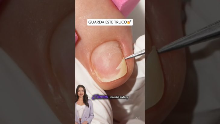 TRUCO PARA UÑAS ROTAS💅#nails #nailart #uñastutorial #belleza #manicura #beauty #gel #gelnails