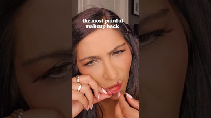 👀The Worst Beauty Hack…and also most painful. Lips never need this. #makeuptips ##makeuphacks