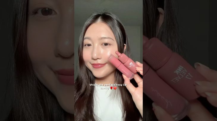 The perfect rosy lip combo 🌹❤️ #kbeauty #liptint #koreanmakeup #makeup #beauty #rose #lippies