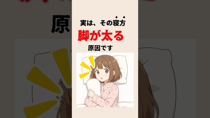 実はその寝方脚が太る原因です　#ダイエット #ダイエット方法 #ダイエット雑学 #痩せる習慣