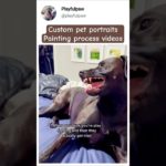 Custom pet portraits by artist Gulchik Art — made with heart, and beautiful painting process videos