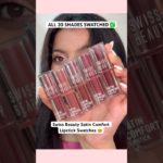 Swiss Beauty Satin Comfort Lipstick Swatches 😍✅ #swissbeauty #swissbeautycosmetics #shortsfeed