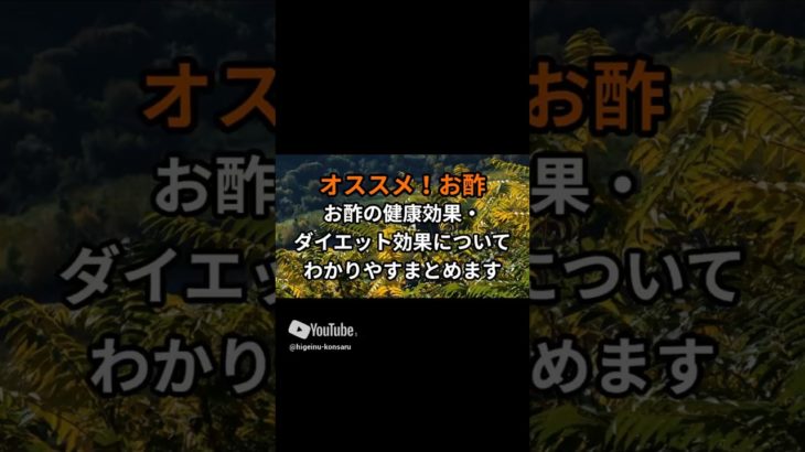 毎日更新！髭犬ダイエット部です４０６回|*･ω･)ﾉチャンネル登録、好評価お願いします！ #ダイエット#雑学 #女性におすすめ#お酢