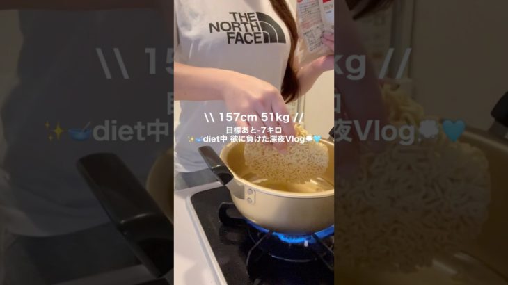 \ 157cm 51kg //✨️🥣ダイエット中、欲に負けた深夜Vlog💭🩵 #辛ラーメン #トゥーンバ #Vlog #日常Vlog #ハイボール #チートデイ