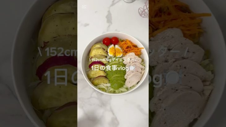 ダイエッターの1日の食事vlog #healthyfood #ダイエット#ダイエット記録 #サラダ#サラダボウル#食事記録