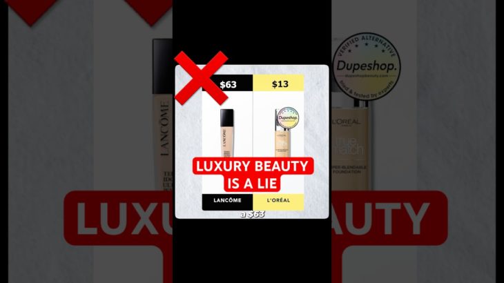 $50 difference… for the SAME foundation?! #beauty #dupes #shorts