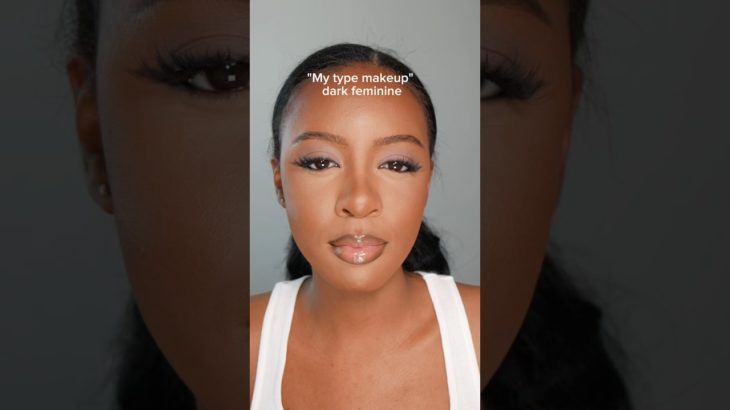 Dark feminine makeup on darker skin #grwm #makeup