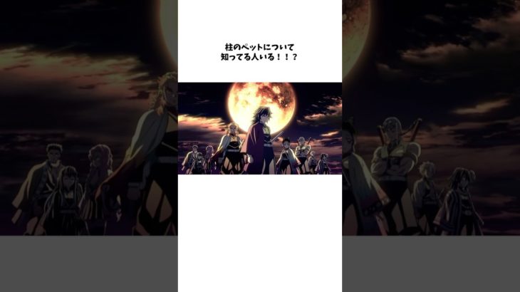 【雑学】鬼滅の刃に関するびっくり雑学！！柱のペットについて知っている？#雑学 #ショート動画 #鬼滅の刃 #鬼滅の刃柱 VOICEVOX 青山龍星