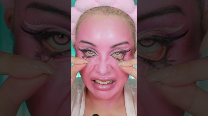 異色肌ピンク人間のメイクオフ！！！！ #asmr #skincare #マリリン