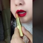 #lipstick #makeup #beauty #redlips #goldlipstick #glitterlipstick #cosmetics #makeuptutorial