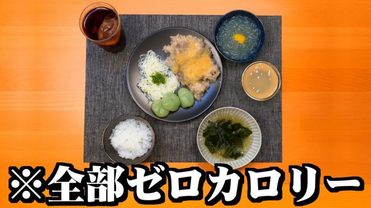 材料ぜんぶダイエット食品にすればカロリー0の定食を作れる説