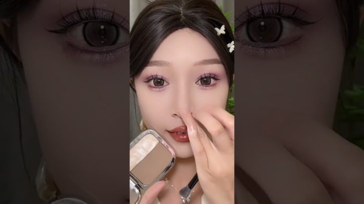 Nose contouring tutorial, makeup tips #makeup #beauty #tutorial #beautiful #shorts