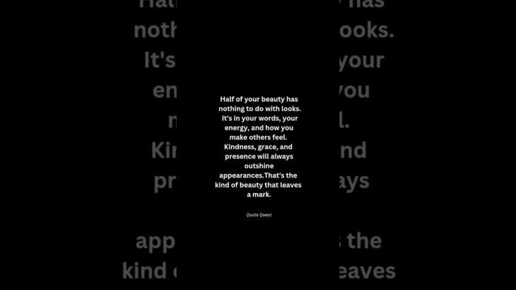 Real beauty is felt, not seen. ✨#quotes