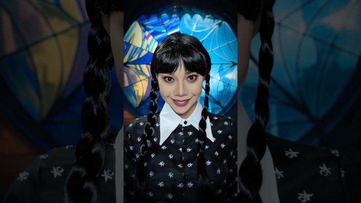 WEDNESDAY MAKEUP 💜#wednesday2 #wednesdaynetflix#netflixthailand #anpanmini