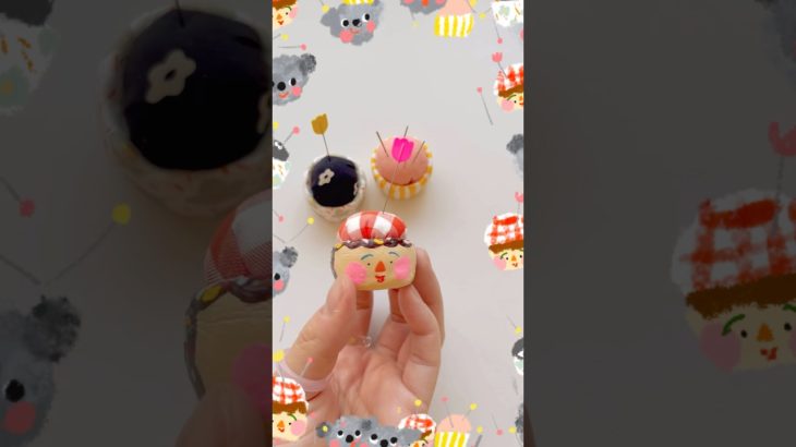 ペットボトルキャップのピンクッション📍🪡 #刺繍 #embroidery #ハンドメイド　#手芸　#ピンクッション　#ボトルキャップピンクッション　#pincushion