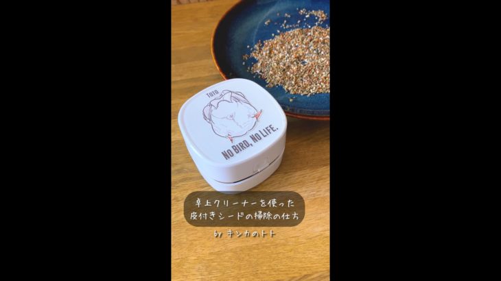 【キンカのトト】卓上クリーナーを使った皮付きシードの掃除の仕方