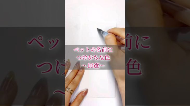 ペットの名前につけがちな色10選#書道薬剤師 #書道 #習字 #名前 #命名#calligraphy #shorts