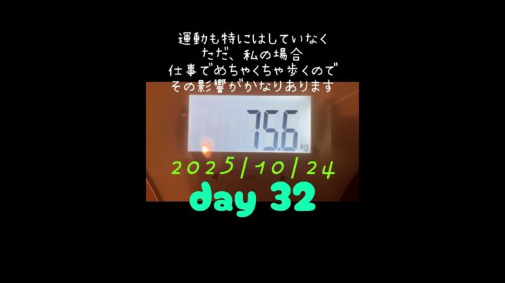 体重記録32日目🔖𓂃𓈒𓏸︎︎︎︎#ダイエット#体重#体重記録#体重公開#マイペースにダイエット