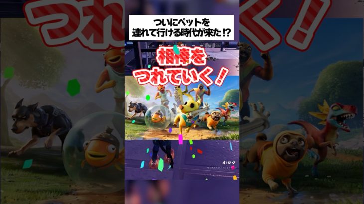 ついにフォートナイトにペットを連れて行ける機能が追加されるってホンマなん！？ #fortnite #フォートナイト #小ネタ #小技