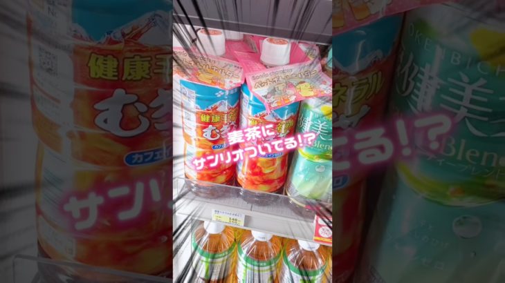 麦茶にめちゃ可愛いペットボトルホルダー付いてた！！#sanrio #kuromi #mymelody #shorts