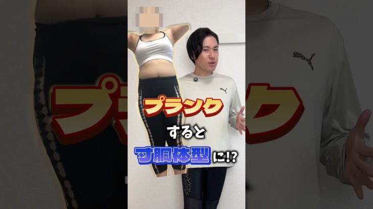 プランクをやると寸胴体型になります‼️ #ダイエット #痩せる #shorts #short