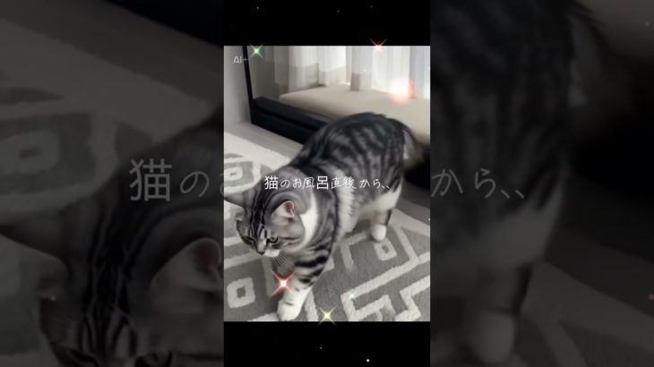お風呂上がりからの、モフモフな猫ちゃん😍#ねこ #猫 #猫動画 #かわいい #ペット