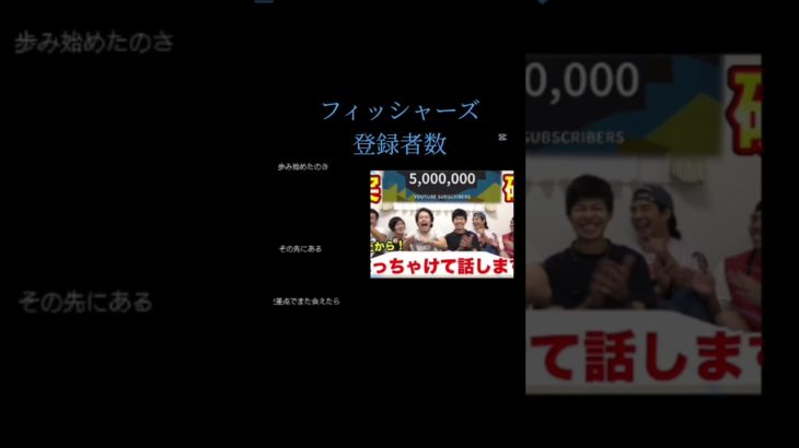 フィッシャーズ#チャンネル登録者数#過去