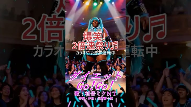 爆笑！2倍速祭り♬カラオケは通常運転中！『ダイエットGo！Go！』#初音ミク #ボカロ #vocaloid #hatsunemiku #ダイエット #コスプレ  #jpop
