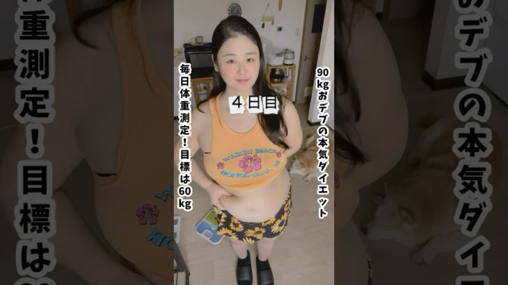 医者にメタボと診断されたのでダイエットを始めた90kg独身女子の毎日体重記録４日目 #ダイエット #デブ#ぽっちゃり #メタボリック